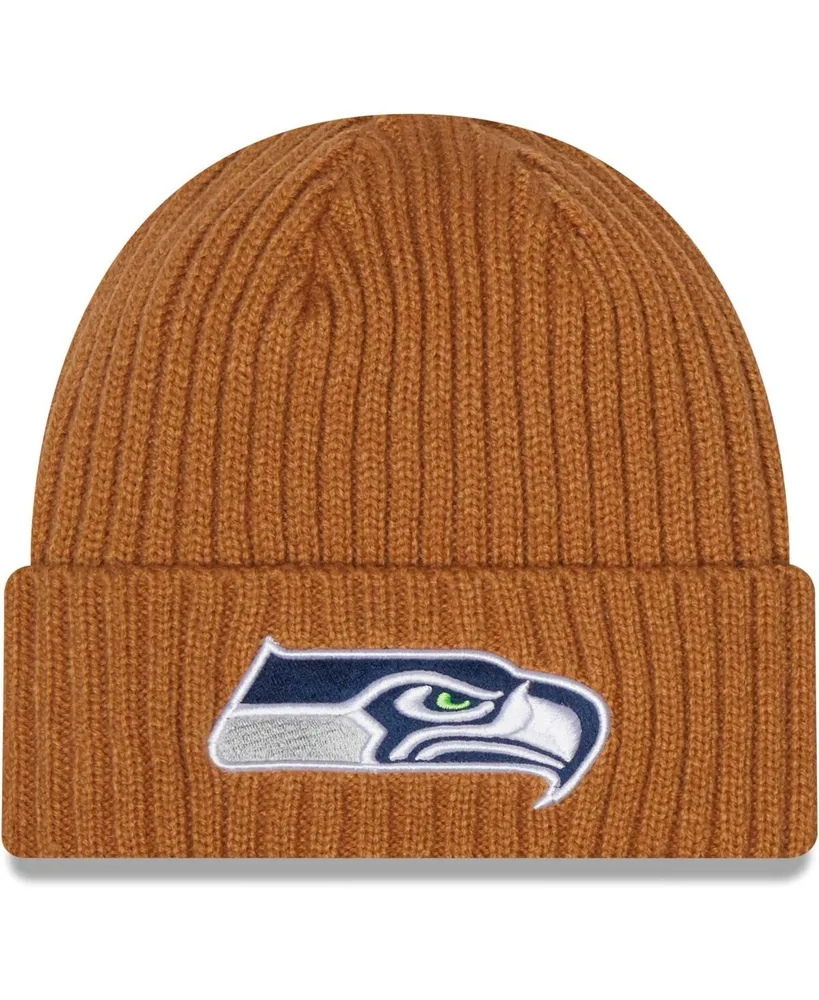 Men's New Era Brown Seattle Seahawks Core Classic Cuffed Knit Hat