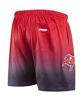 Men's Pro Standard Black, Red Tampa Bay Buccaneers Ombre Mesh Shorts