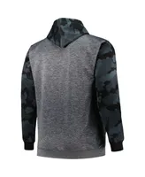 Men's Fanatics Heather Charcoal Tennessee Titans Big and Tall Camo Pullover Hoodie