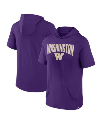 Men's Fanatics Purple Washington Huskies Outline Lower Arch Hoodie T-shirt