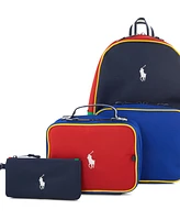 Polo Ralph Lauren Big Boys Backpack, Lunch Box and Pencil Case Combo Set, 3 Piece