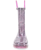 Toddler & Little Girl's Glitter Lighted Rain Boot