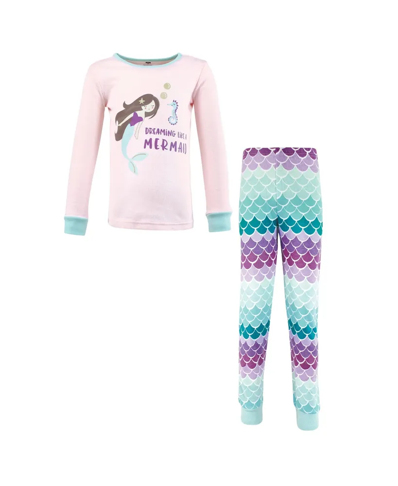 Hudson Baby Girl Cotton Pajama Set, Mermaid