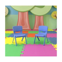 2 Pack Plastic Stackable School Chair With 10.5"H Seat, Preschool