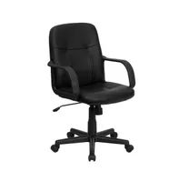 Emma+Oliver Mid-Back Glove Vinyl Executive Swivel Office Chair With Arms