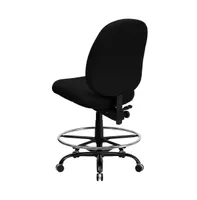 Emma+Oliver Big & Tall 400 Lb. Rated High Back Fabric Ergonomic Drafting Chair With Adjustable Back Height