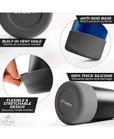 Zulay Kitchen Silicone Protector Boots for Wide and Narrow Mouth Water Bottles