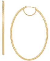 Oval Hoop Earrings in 14k Gold