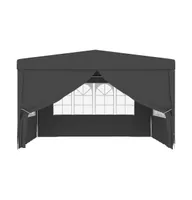 vidaXL Professional Party Tent with Side Walls 13.1'x13.1' Anthracite 0.3 oz/ft²