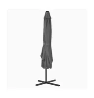 vidaXL Outdoor Parasol with Steel Pole 98.4"x98.4" Anthracite