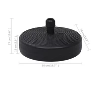 vidaXL Umbrella Base Sand/Water Filled 6.3 gal Black