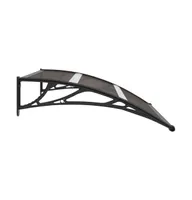 vidaXL Door Canopy Black 47.2"x29.5" Pc