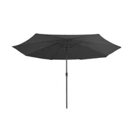 vidaXL Outdoor Parasol with Metal Pole 153.5" Anthracite