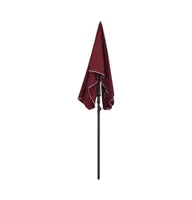 vidaXL Garden Parasol with Pole 78.7"x51.2" Bordeaux Red