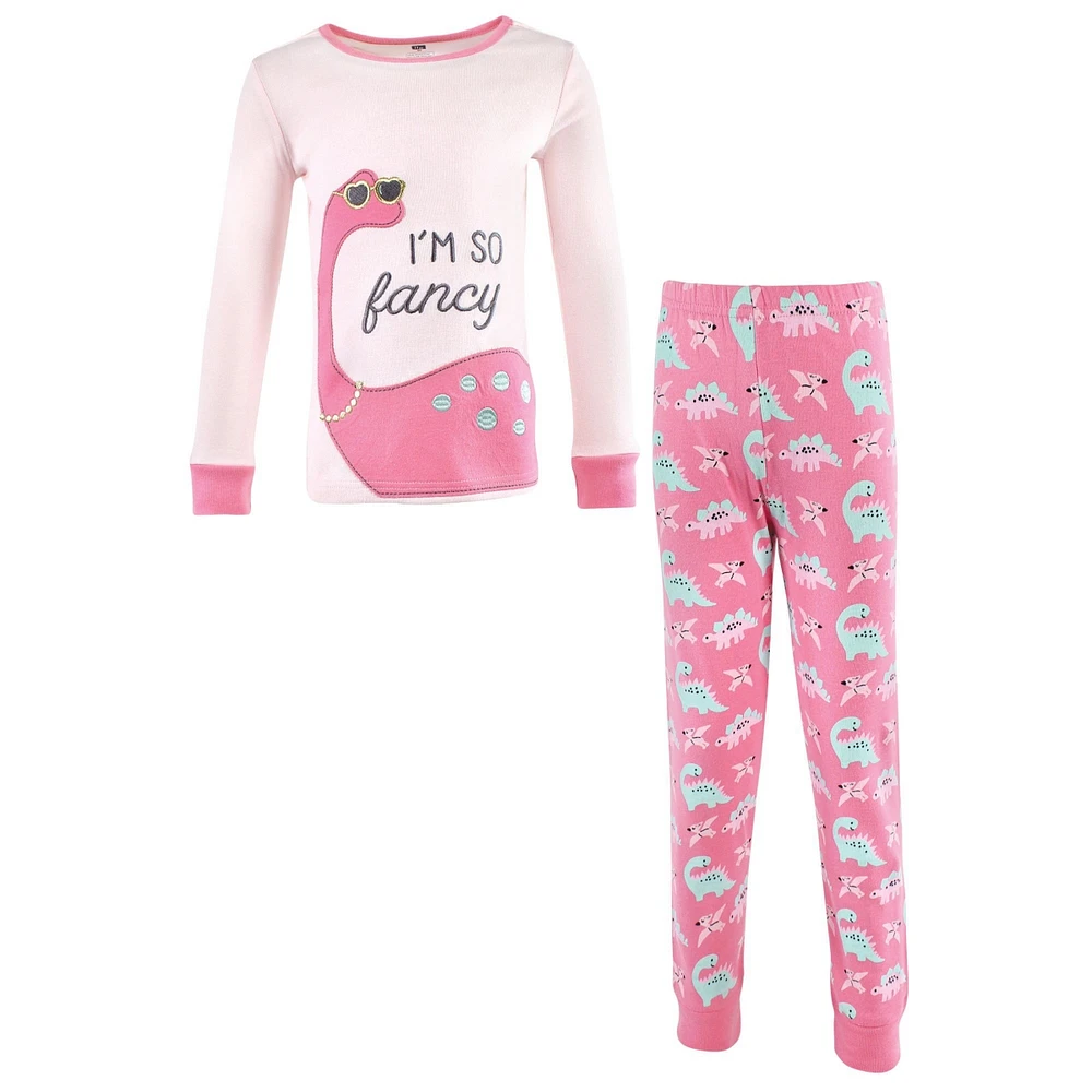 Hudson Baby Big Girls Cotton Pajama Set, Mermaid