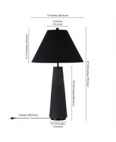 Hudson & Canal Ingalls 28" Tall Monochrome Table Lamp with Linen Shade