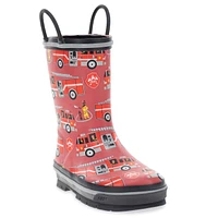 Western Chief Toddler Little Boy's and Big Fire Truck Rescue Rain Boot