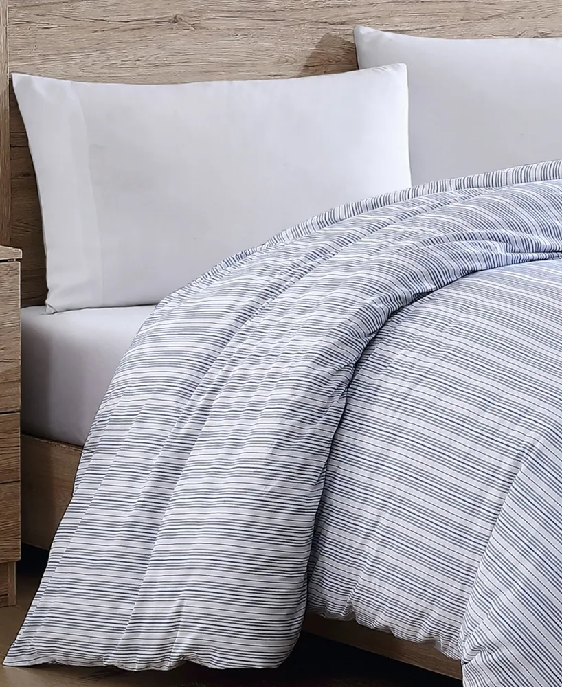 Nautica Beaux Stripe Cotton Reversible Duvet Cover