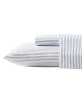 Nautica Skinny Yacht Stripe Microfiber 3 Piece Sheet Set, Full