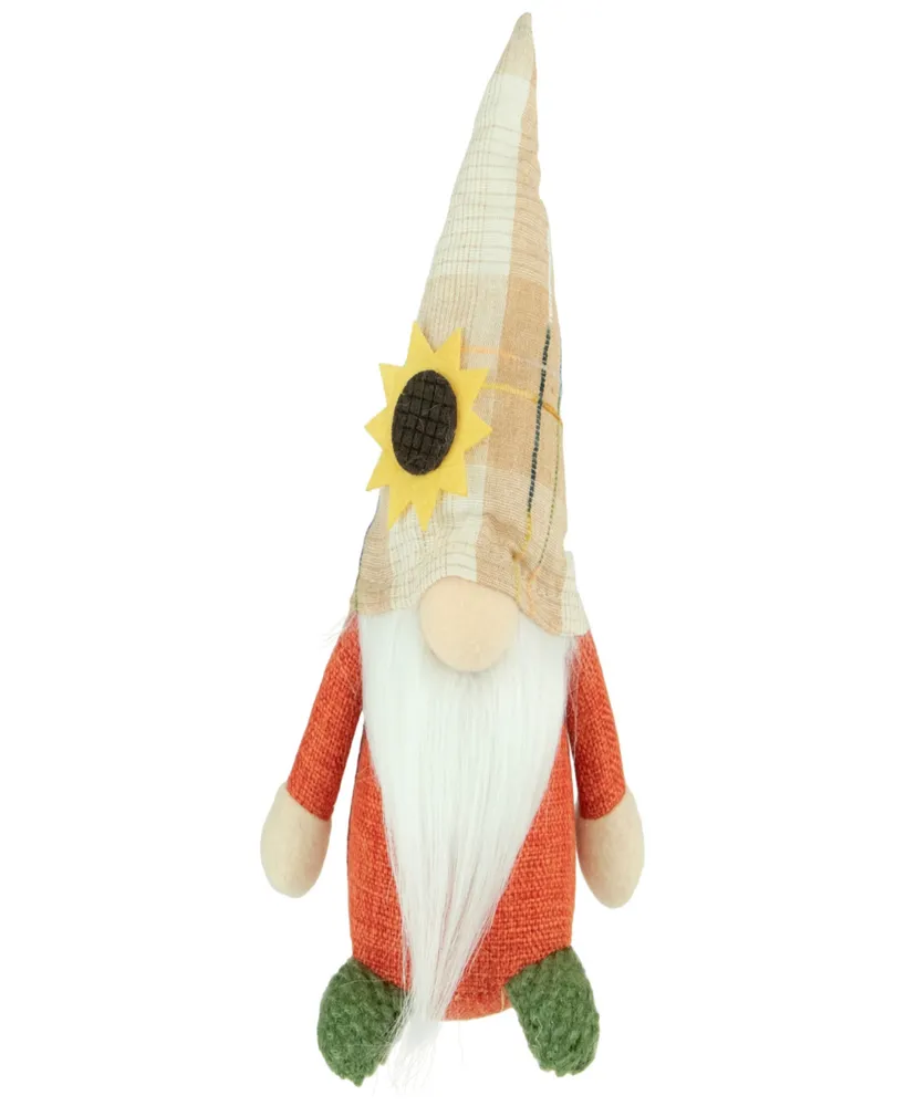 7.5" Standing Sunflower Autumn Harvest Tabletop Gnome Figurine