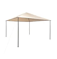 vidaXL Gazebo Pavilion Tent Canopy 157.5"x157.5" Steel Beige