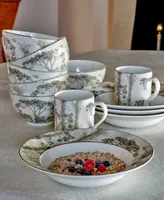 Kit Kemp for Spode Tall Trees 4 Piece Rice Bowls Set, Service for 4