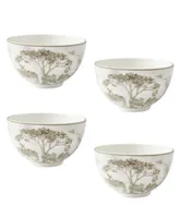 Kit Kemp for Spode Tall Trees 4 Piece Rice Bowls Set, Service for 4