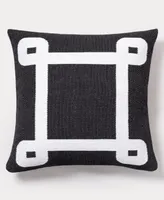 Brooks Brothers Geo Border Decorative Cotton Pillow