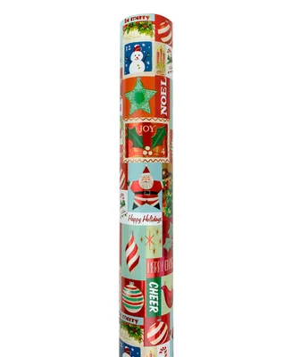 Punch Studio Here Comes Santa Claus Gift Wrap