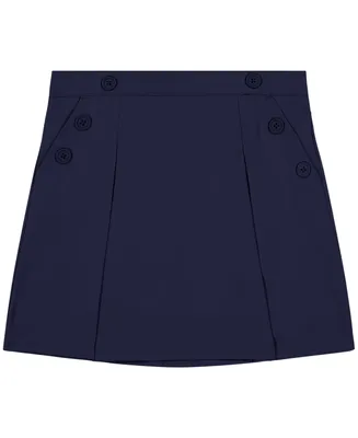 Nautica Little Girls Uniform Button Pockets Elastic Waist Scooter Skorts