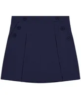 Nautica Little Girls Uniform Button Pockets Elastic Waist Scooter Skorts