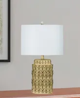 24" Resin Table Lamp with Designer Shade