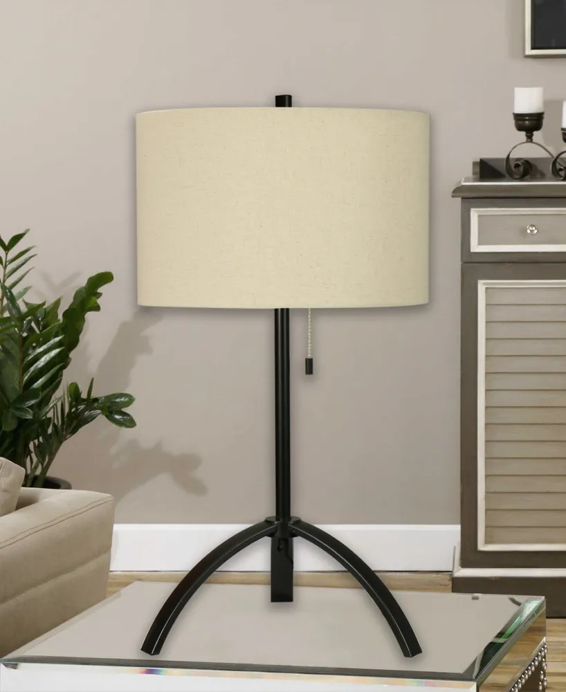 27" Metal Table Lamp with Designer Shade, Set of 2
