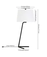 Hudson & Canal Markos 28.5" Linen Shade Tall Tilted Table Lamp