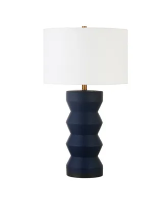Hudson & Canal Carlin 26.5" Linen Shade Tall Ceramic Table Lamp