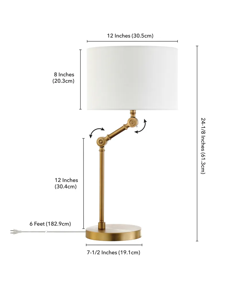 Hudson & Canal Lucas 24" Linen Shade Height-Adjustable Table Lamp