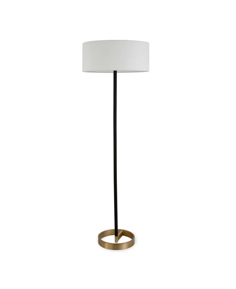 Hudson & Canal Estella 62" Linen Shade Two-Tone Floor Lamp