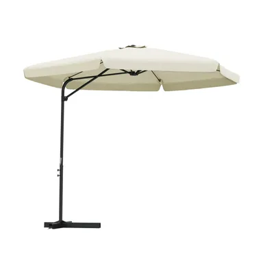 vidaXL Garden Parasol with Steel Pole 118.1" Sand White