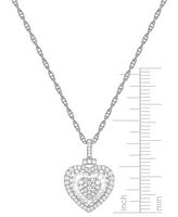 Diamond Heart 18" Pendant Necklace (1/2 ct. t.w.) 14k Rose Gold (Also Available White Gold)