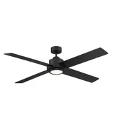 Trade Winds Lighting Trade Winds Caleb 56" Led Ceiling Fan in Matte Black