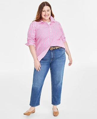 On 34th Plus Collared Button-Down Shirt, Created for Macy's