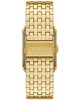 Fossil Men's Carraway Three-Hand Gold-Tone Stainless Steel Watch, 30mm