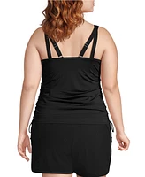 Lands' End Plus Adjustable V-neck Underwire Tankini Swimsuit Top