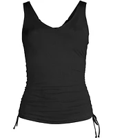 Lands' End Women's Adjustable V-neck Underwire Tankini Swimsuit Top Straps