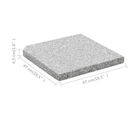 vidaXL Umbrella Weight Plate Granite 55.1 lb Square Gray