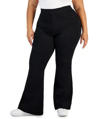 Celebrity Pink Trendy Plus Size Curvy Pull-On Flare-Leg Jeans
