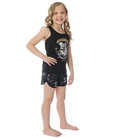 Harry Potter Girls Hogwarts House Crest Racerback Tank and Shorts Pajama Set