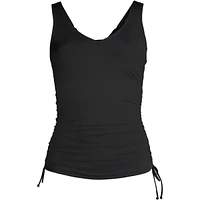 Lands' End Petite Adjustable V-neck Underwire Tankini Swimsuit Top Straps