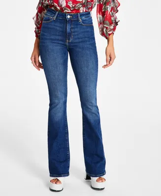 Guess Women's Sexy Flare-Leg Faded High-Rise Jeans