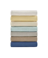 Madison Park Freshspun Basketweave Cotton Blanket